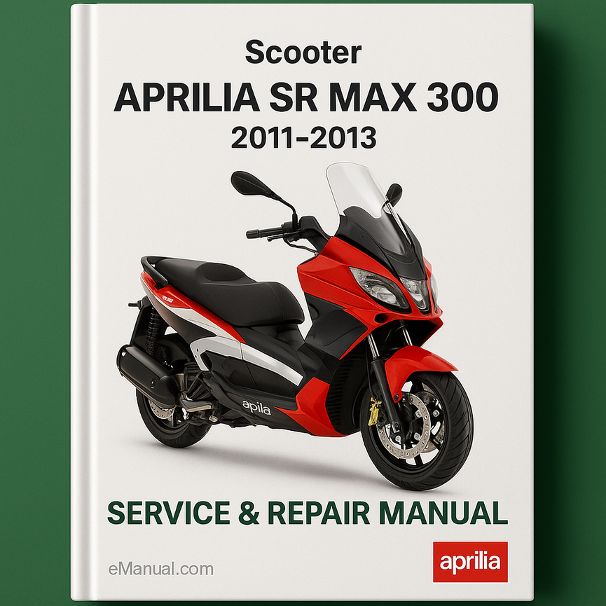 Manual de servicio y reparación de Aprilia SR MAX 300 2011-2013