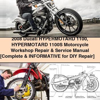 2008 Ducati HYPERMOTARD 1100 HYPERMOTARD 1100S Motorrad-Werkstatt-Reparatur- und Wartungshandbuch [Vollständig und informativ für DIY-Reparaturen]