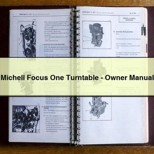 Michell Focus One Turntable - Owner Owner's Manual PDF
