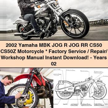 2002 Yamaha MBK JOG R JOG RR CS50 CS50Z Motorrad Werkswartungs-/Reparatur-/Werkstatthandbuch - Baujahr 02