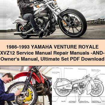 Manual de servicio Yamaha Venture ROYALE XVZ12 1986-1993 Manuales de reparación -Y- Manual del propietario Ultimate Set