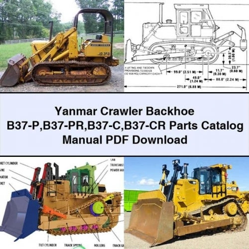 Yanmar Crawler Backhoe B37-P B37-PR B37-C B37-CR Parts Catalog PDF