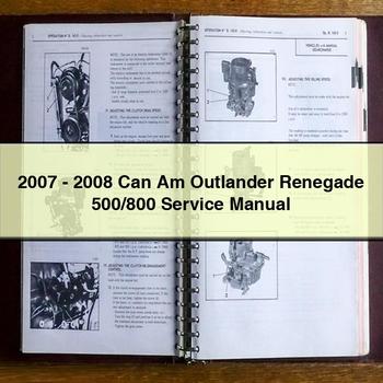2007-2008 Can Am Outlander Renegade 500 800 Service Repair Manual