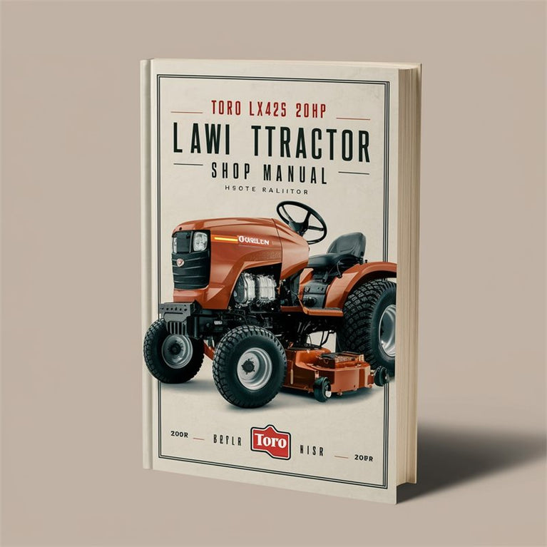 TORO LX425 20HP KOHLER LAWN Tractor Shop Manual PDF