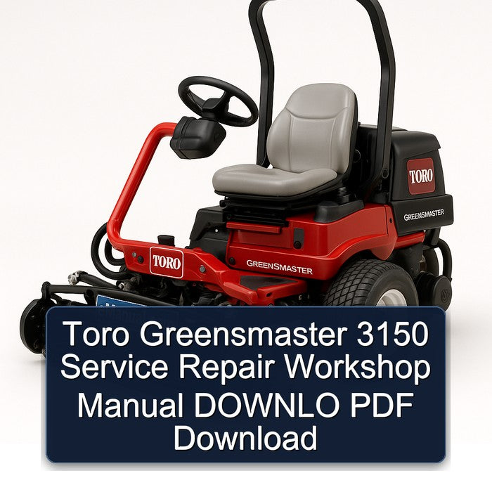 Toro Greensmaster 3150 Downlo Service Repair Workshop Manual PDF