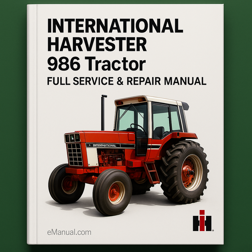 International Harvester 986 Tractor Full Service Repair Manual