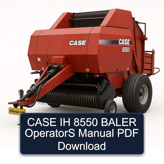 Case IH 8550 Baler Operators Operator's Manual PDF