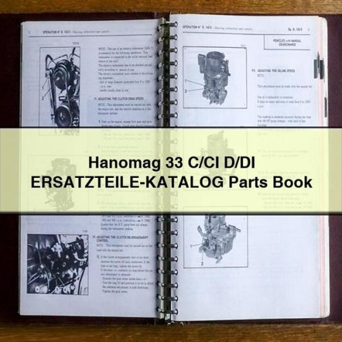 Hanomag 33 C/ci D/di Ersatzteile-katalog Parts Catalog PDF