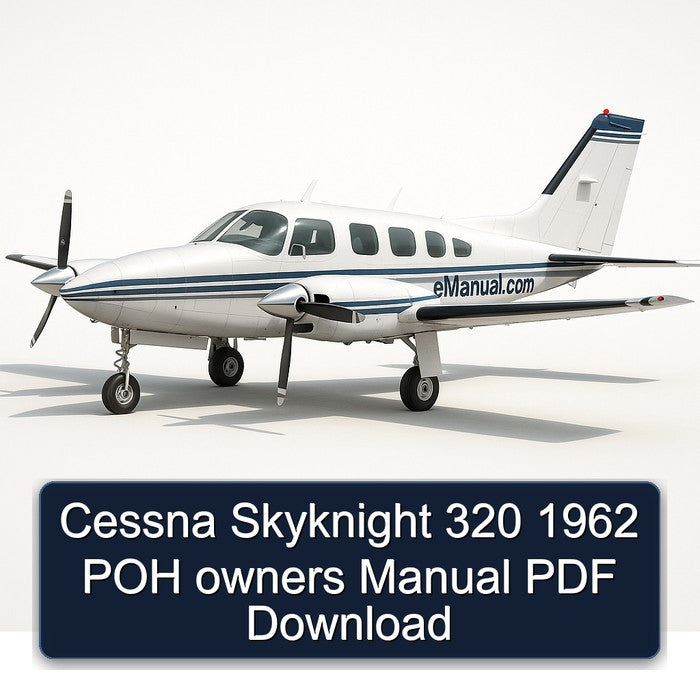 1962 Cessna Skyknight 320 POH Owners Owner's Manual PDF