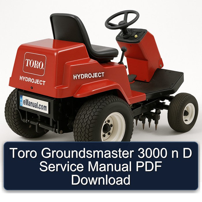 Toro Groundsmaster 3000 N D Service Repair Workshop Manual PDF
