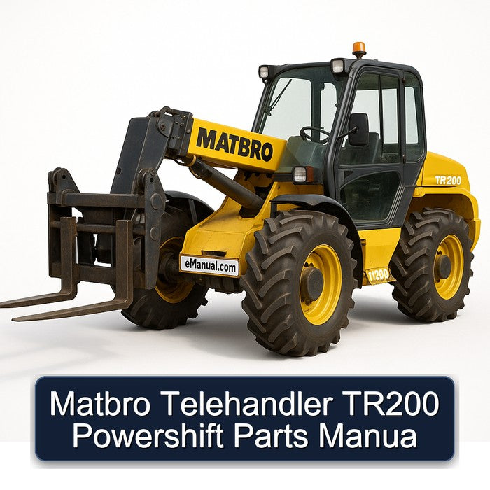 Matbro Telehandler TR200 Powershift Parts Manua Service Repair Workshop Manual PDF