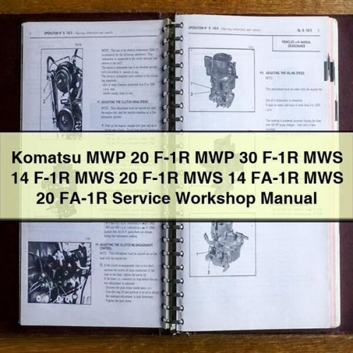 Komatsu MWP 20 F-1R 30 MWS 14 FA-1R Service Repair Workshop Manual PDF