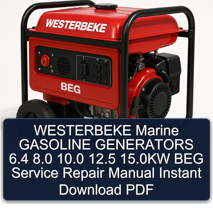 Westerbeke Marine Gasoline Generators 6.4 8.0 10.0 12.5 15.0kw BEG Service Repair Workshop Manual PDF