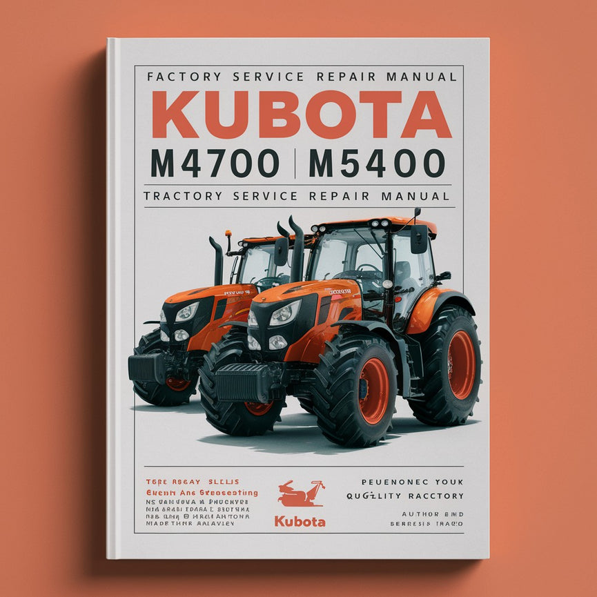 Kubota M4700 M5400 Tractor Factory Service Repair Manual