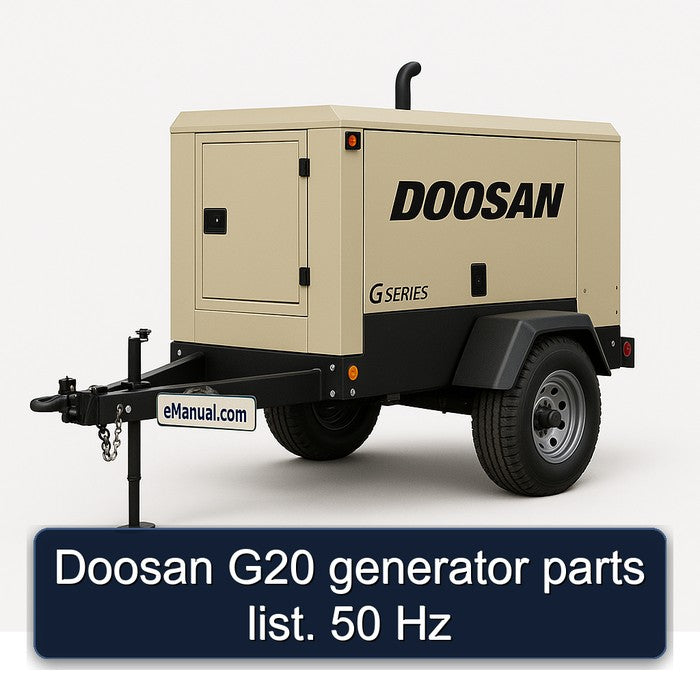 Doosan G20 Generator . 50 Hz Parts Catalog PDF