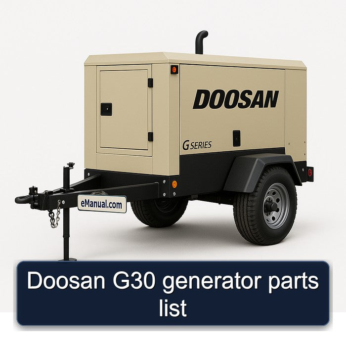 Doosan G30 Generator Parts Catalog PDF