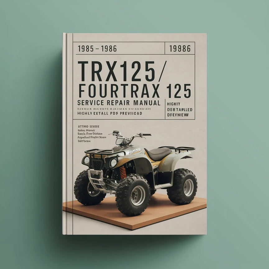 1985-1986 TRX125/Fourtrax 125 Service- und Reparaturhandbuch (sehr detaillierte FSM-Vorschau)