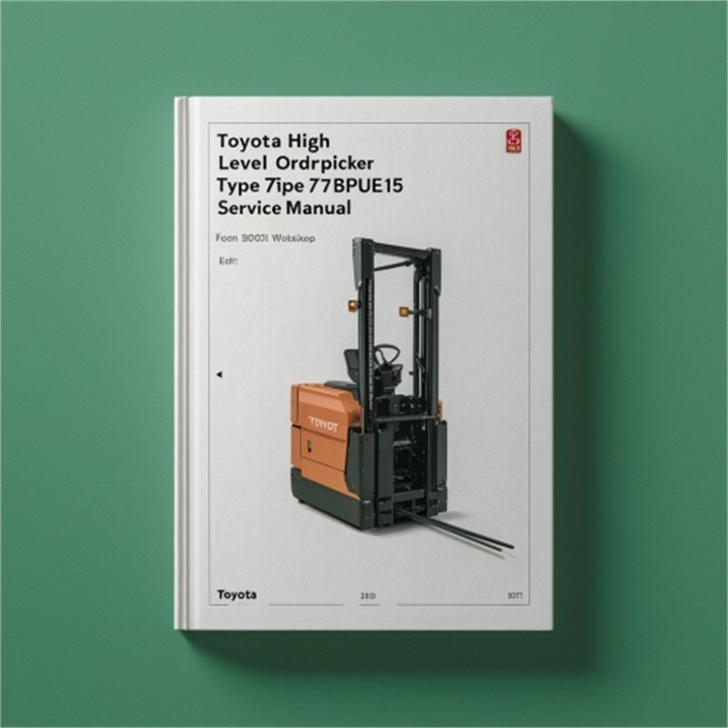 Toyota High Level Orderpicker Type 7bpue15 Sn From 80001 Service Repair Workshop Manual