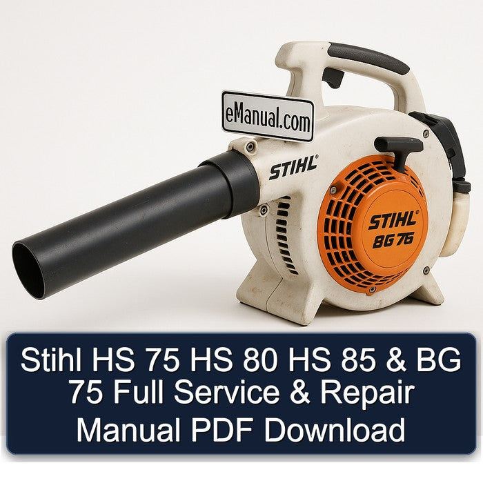 Stihl HS 75 80 85 BG Service Repair Workshop Manual PDF