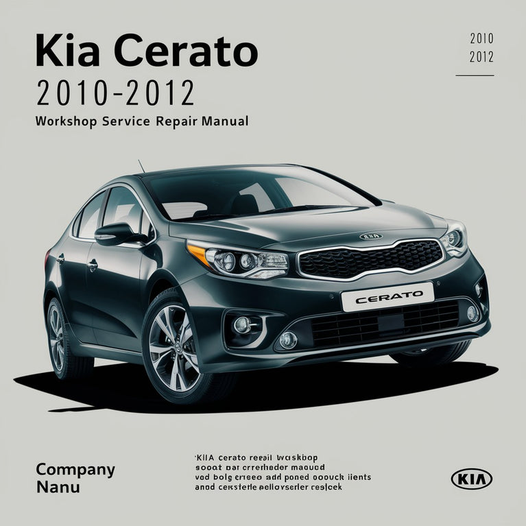 Kia Cerato 2010-2012 Werkstatt-Service-Reparaturhandbuch