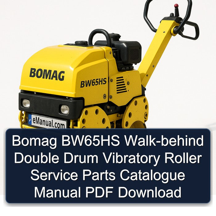 Bomag BW65HS Walk-behind Double Drum Vibratory Roller Parts Catalog PDF