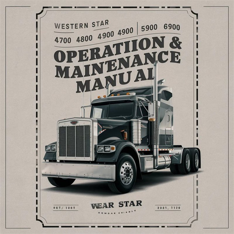 Western Star 4700 4800 4900 5900 6900 Trucks Operation Service Repair Workshop Manual PDF
