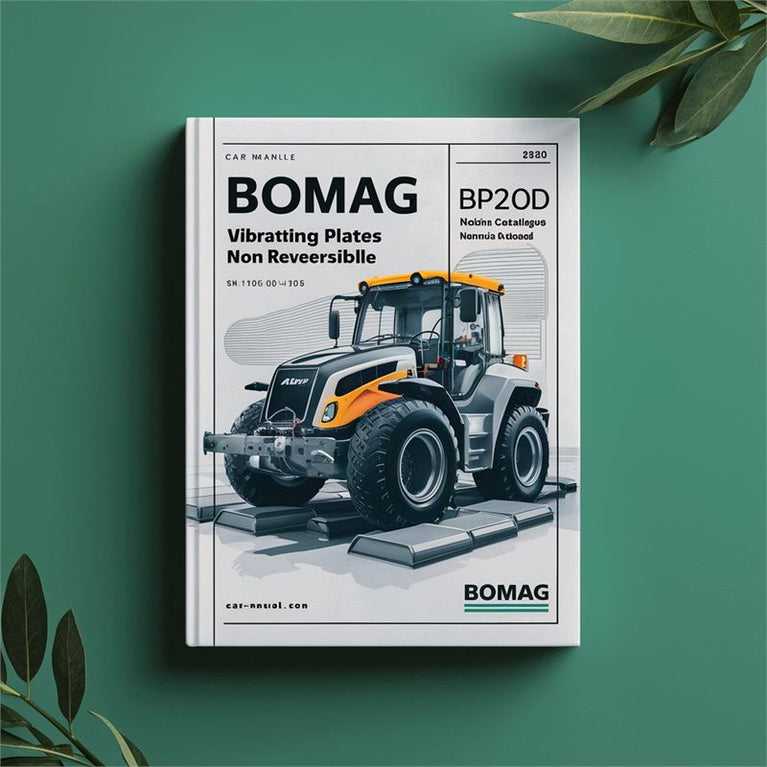 Bomag Bp20/60d Vibrating Plates Non Reversible Sn101670800101-101670800315 Parts Catalog PDF