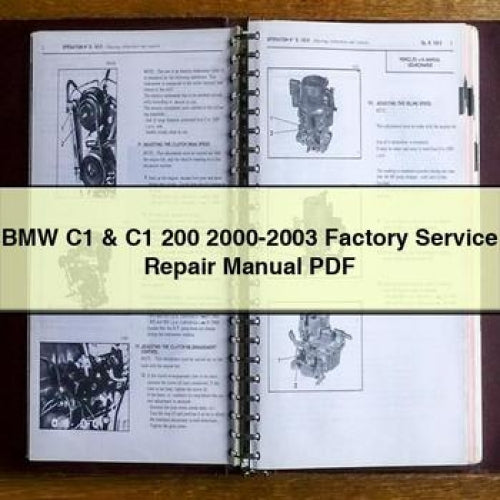 Manual de reparación y servicio de fábrica de BMW C1 y C1 200 2000-2003