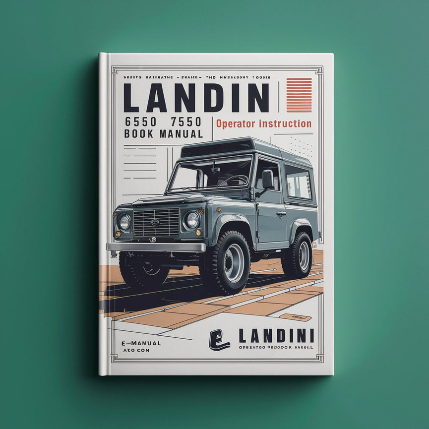 LAndINI 6550 7550 8550 Operator instruction book Manual