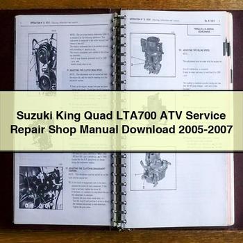 Manual de taller y reparación del vehículo todoterreno Suzuki King Quad LTA700 2005-2007