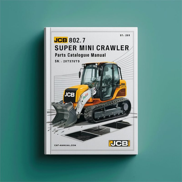 JCB 802.7 Super Mini Crawler Excavator (sn: 00747373-00748999) Parts Catalog PDF