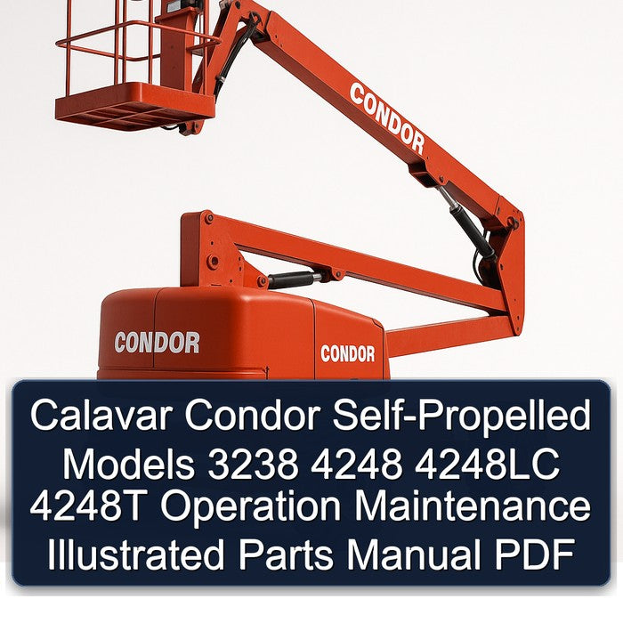 Calavar Condor Self-propelled Models 3238 4248 4248LC 4248T Operation Illustrated Parts Catalog PDF