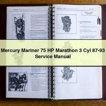 Mercury Mariner 75 HP Marathon 3 Cyl 87-93 Service Manual