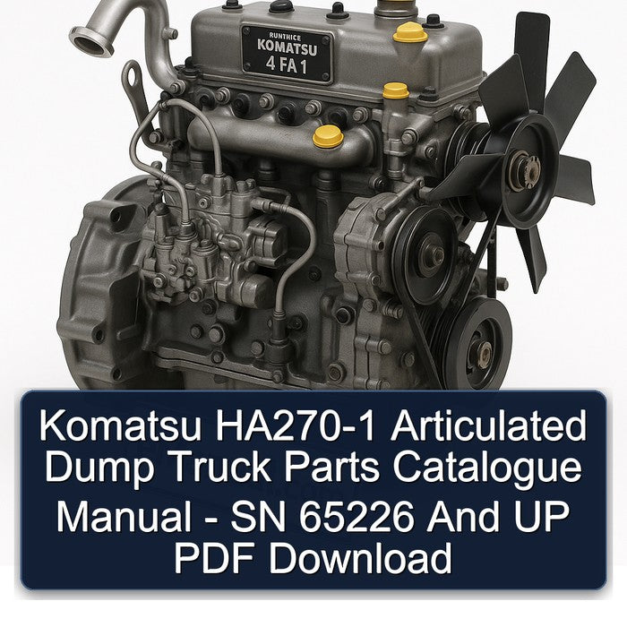 Komatsu 4 FA 1 HA270-1 Articulated Dump Truck - SN 65226 UP Parts Catalog PDF