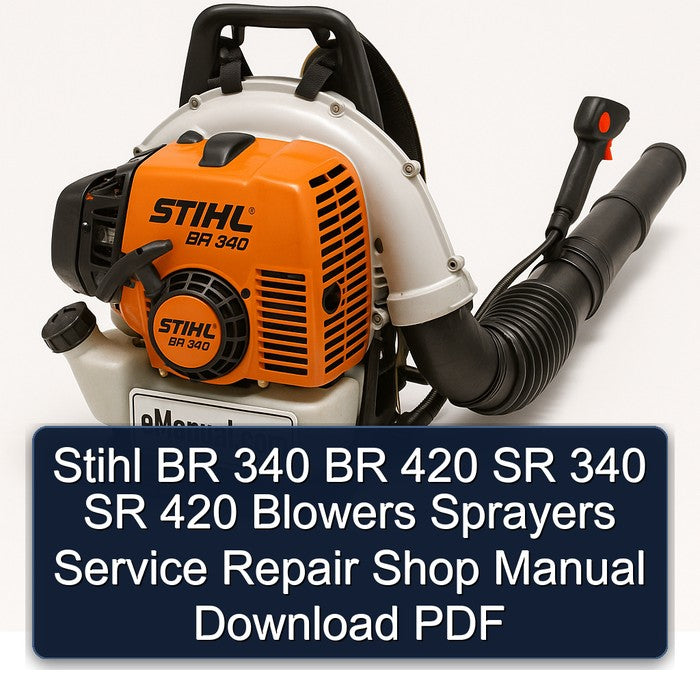 Stihl BR 340 420 SR Blowers Sprayers Shop Service Repair Workshop Manual PDF