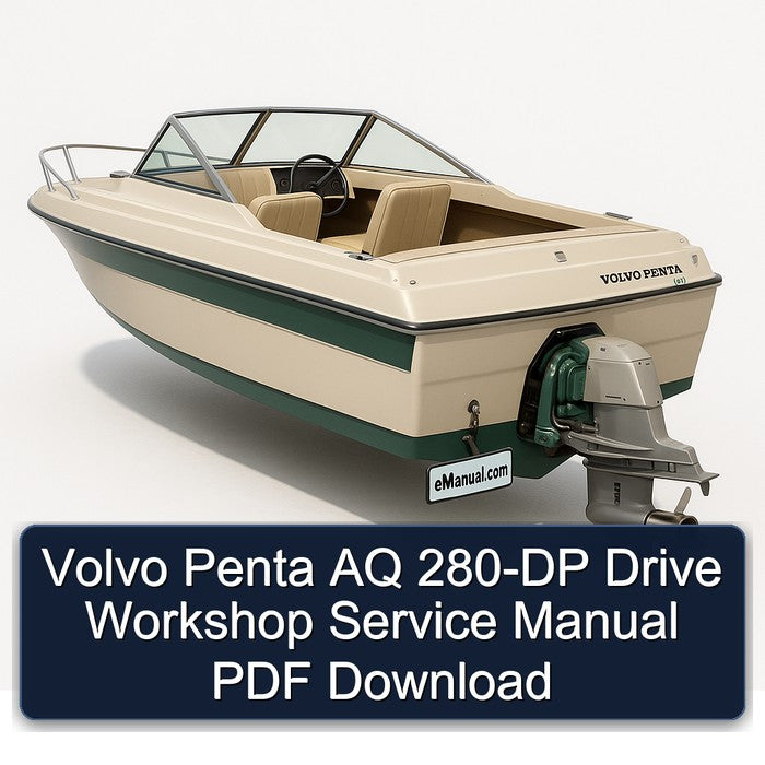 Volvo Penta AQ 280-DP Drive Service Repair Workshop Manual PDF