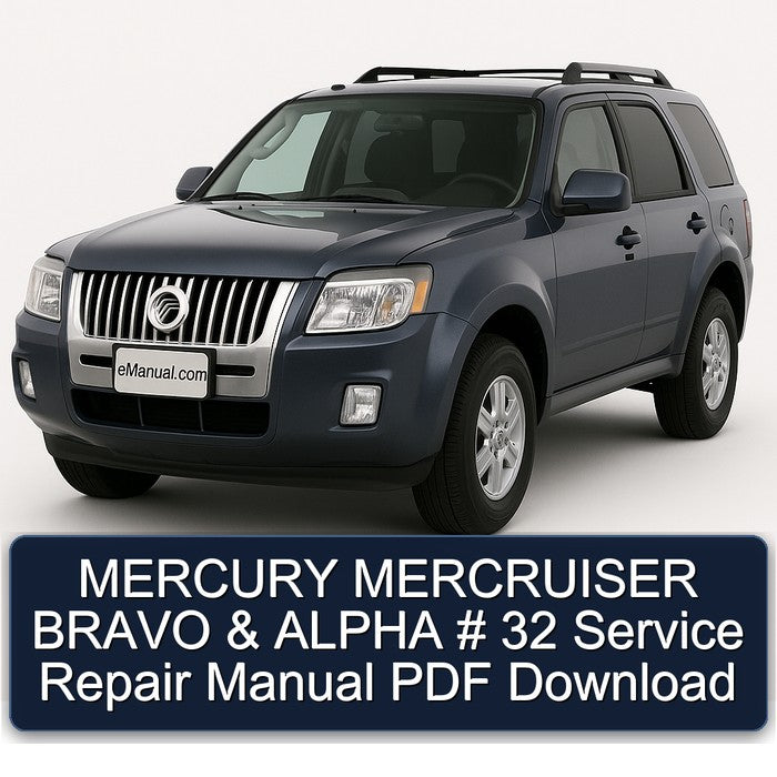 Mercury Mercruiser Bravo Alpha 32 Service Repair Workshop Manual PDF