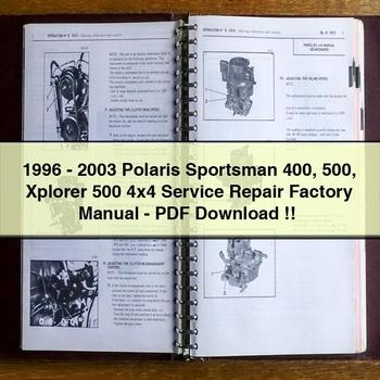 1996 - 2003 Polaris Sportsman 400 500 Xplorer 500 4x4 Service Repair Factory Manual - PDF Download