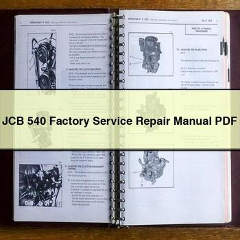 JCB 540 Service Repair Workshop Manual PDF