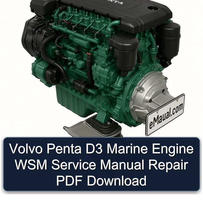 Volvo Penta D3 Marine Engine WSM Service Manual Repair