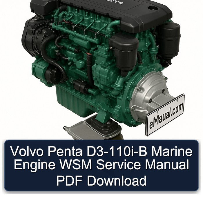 Volvo Penta D3-110i-B Marine Engine WSM Service Manual