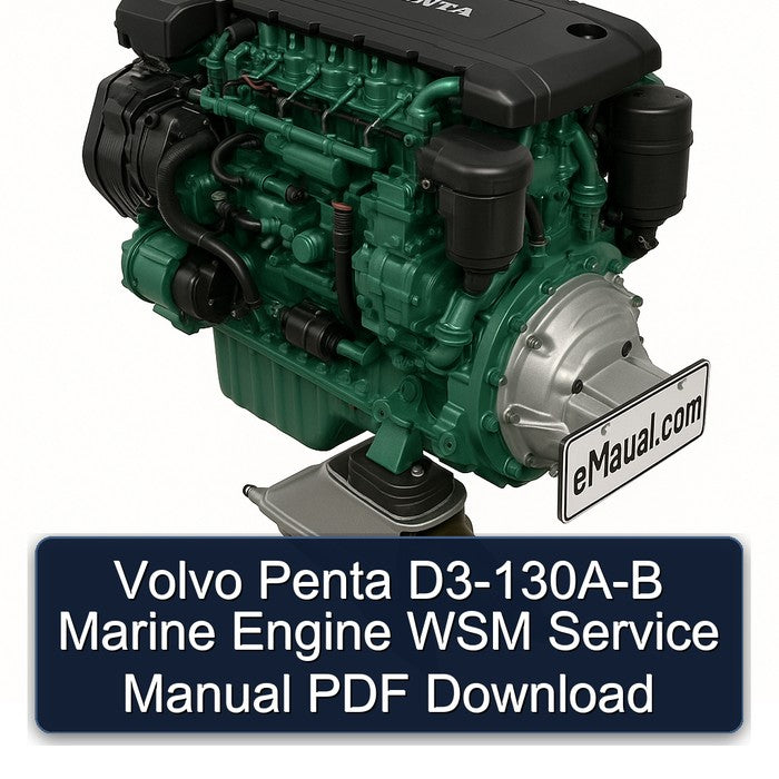Volvo Penta D3-130A-B Marine Engine WSM Service Manual