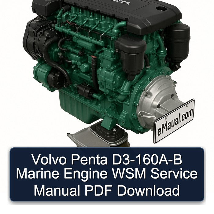 Volvo Penta D3-160A-B Marine Engine WSM Service Manual