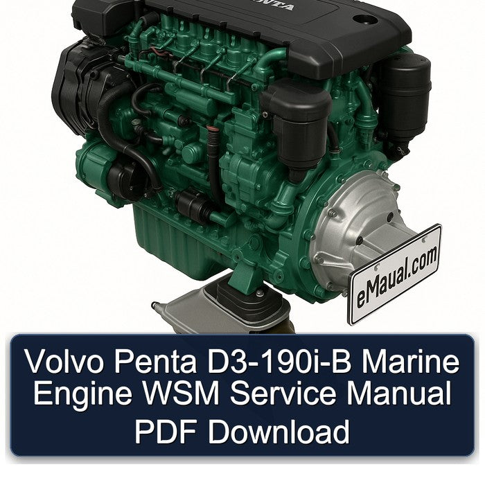 Volvo Penta D3-190i-B Marine Engine WSM Service Manual