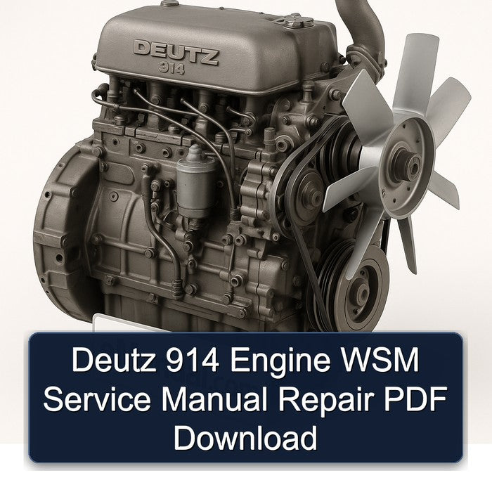 Deutz 914 Engine WSM Service Manual Repair