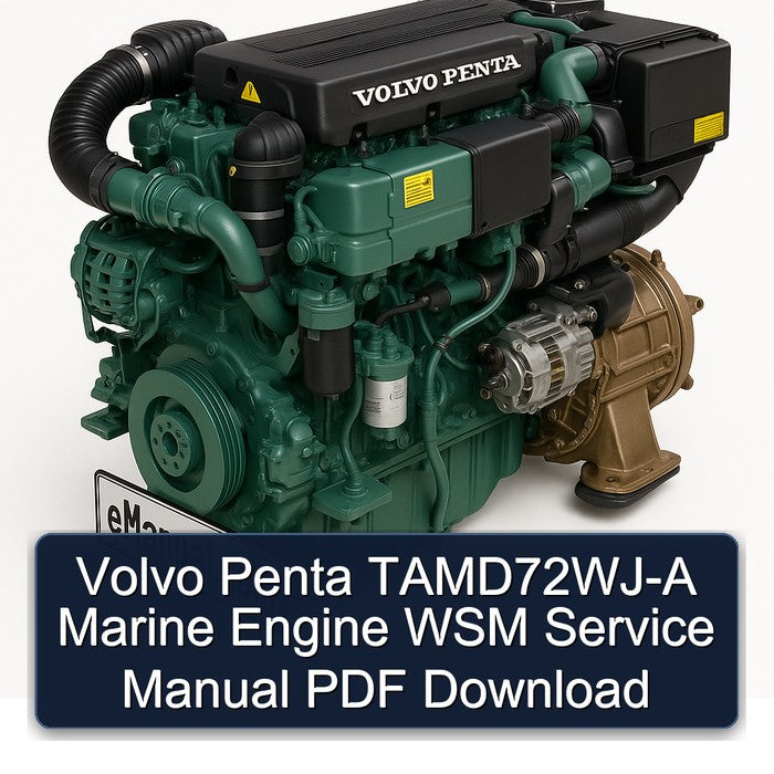 Volvo Penta TAMD72WJ-A Marine Engine WSM Service Manual