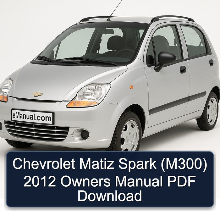Chevrolet Matiz Spark (M300) 2012 Owners Manual