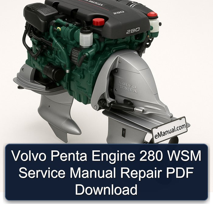 Volvo Penta Engine 280 WSM Service Manual Repair
