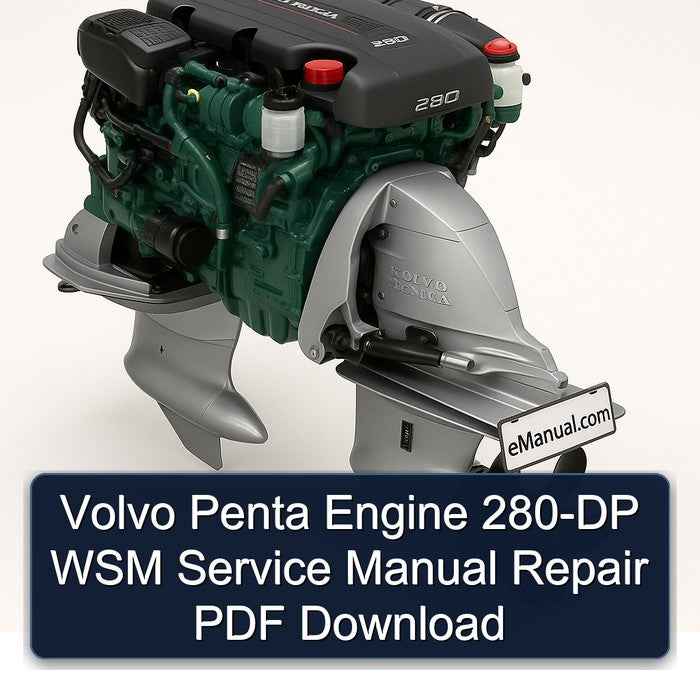 Volvo Penta Engine 280-DP WSM Service Manual Repair