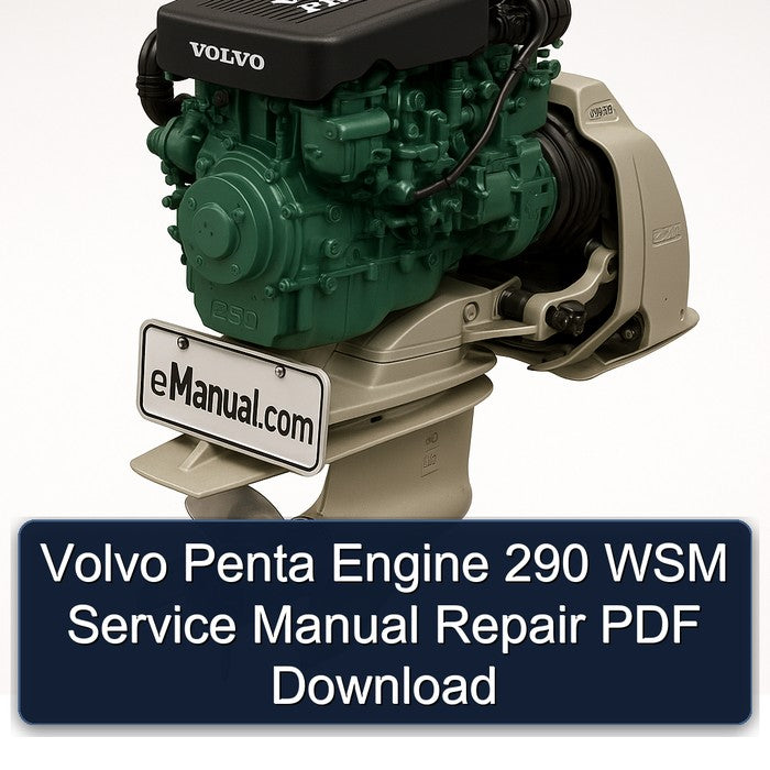 Volvo Penta Engine 290 WSM Service Manual Repair